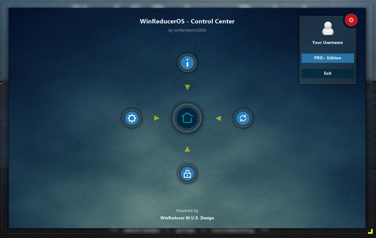 WinReducer Software Interface Home Page with correct activation